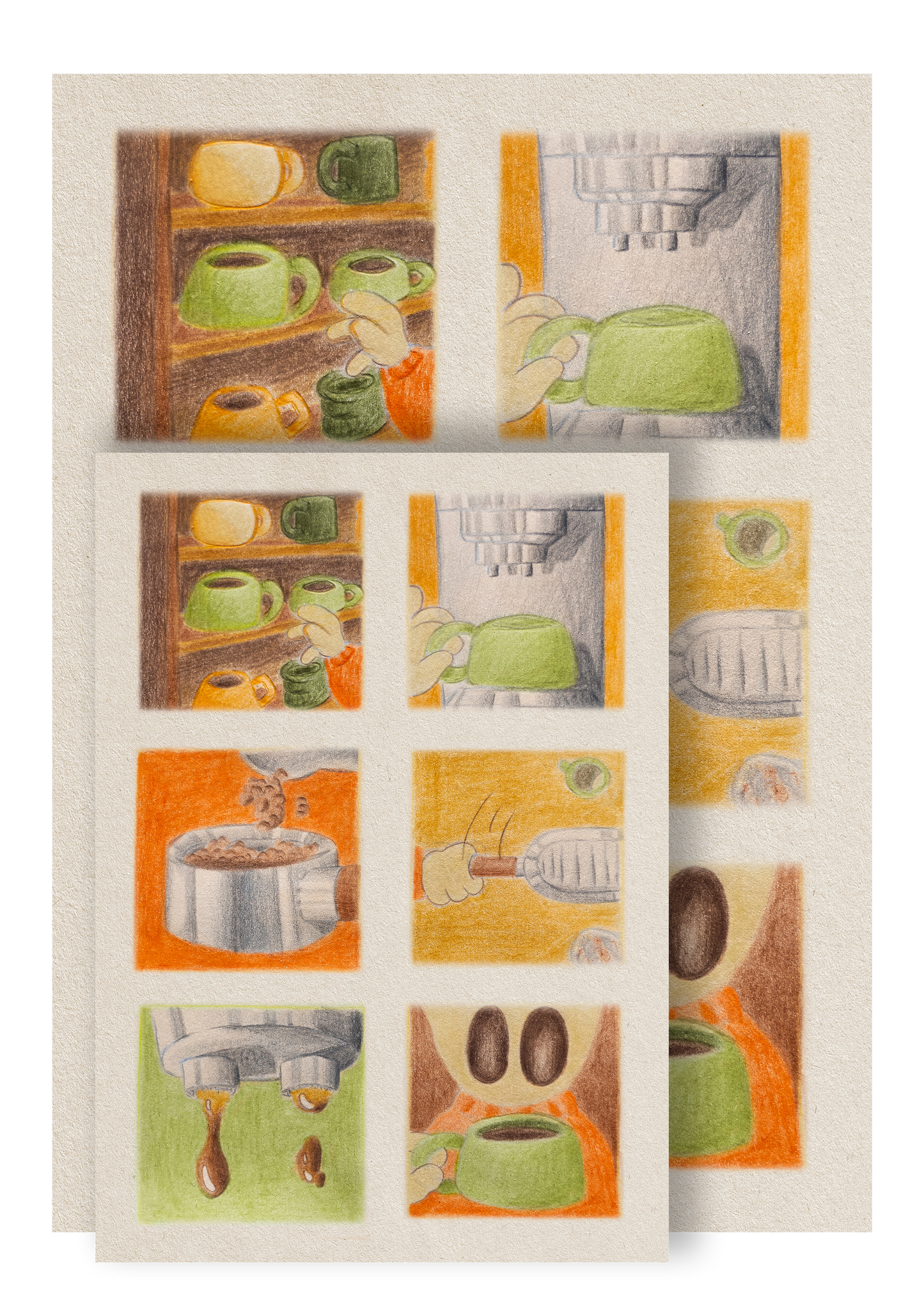 Affiche "Coffee routine"