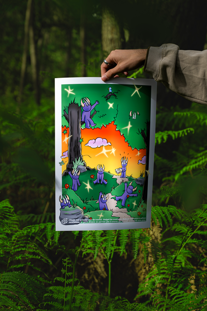 Affiche "Démon pizza"