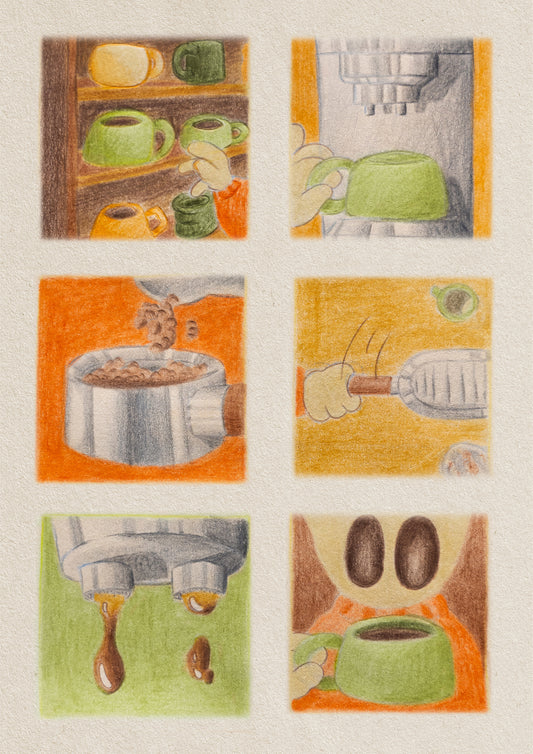Affiche "Coffee routine"